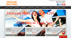 Desktop Screenshot of midsouthautooutlet.com